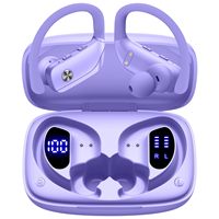 Écouteurs sans fil Écouteurs sport 48h avec affichage LED Écouteurs supra-auriculaires avec crochets intégrés