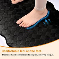 Lot de 3 tapis de cuisine en PVC gaufré festonné, anti-fatigue, imperméables, adaptés aux animaux domestiques, modernes, lavables et réversibles