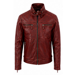 OEM Latest Style Custom Men <b>Leather</b> <b>Jacket</b> <b>Long</b> Sleeve Lightweight High Quality Multiple Color Men <b>Leather</b> <b>Jackets</b> - Product Image 4
