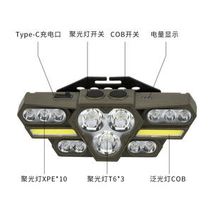 Lampe frontale LED TD201, batterie rechargeable 2200 mAh, lumière blanche, lampe de course en plein air, lampe frontale à bandeau - Product Image 2