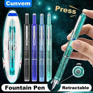 Juego de plumas estilográficas con cartuchos de tinta, punta azul M, regalo para escritura de oficina - Product Image 2
