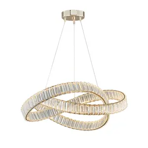 2023 Modern Simple Shaped Design Luxury Brass K9 Crystal Lamp Luxury LED Crystal K9 Chandelier