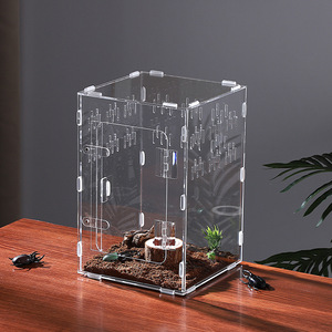 Terrarium Bobite de haute qualité, écologique, en acrylique, avec boîte de paysagisme magnétique, type d'assemblage, cage pour grenouille, araignée - Product Image 6