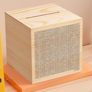 Hucha Digital de Madera de 18 cm para Almacenamiento de Dinero en Efectivo y Monedas, Desafío de Ahorro Doméstico - Product Image 3