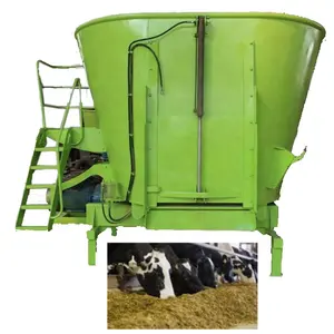 Mixer vertical tipo 8 para fazenda de vaca, medidor cúbico duplo