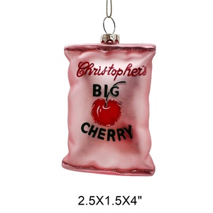 Adornos Colgantes de Cristal Hechos a Mano LILIAN para Bolsas de Papas Fritas, <span class=keywords><strong>Doritos</strong></span>, Nachos, Decoraciones Navideñas en Miniatura Rojas y Azules - Product Image 2