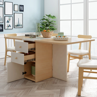Table à manger pliable nordique en bois ensemble de chaises table à manger extensible pliable peu encombrante