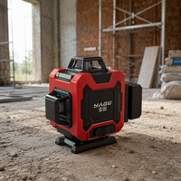 Laser Level Tripod Garis Silang Hijau 16 Garis Self-Leveling Akurasi 1mm 4x3604D dengan Remote dan Kotak Penyimpanan Tahan Lama untuk Konstruksi dan Rumah