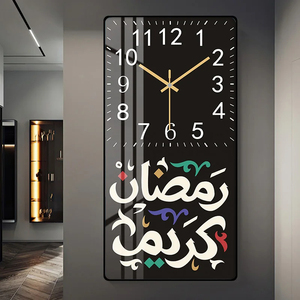 Cornice galleggiante arte islamica calligrafia arte orologio da <span class=keywords><strong>parete</strong></span> decorazione pittura decorativa <span class=keywords><strong>Poster</strong></span> con orologio da <span class=keywords><strong>parete</strong></span> - Product Image 5