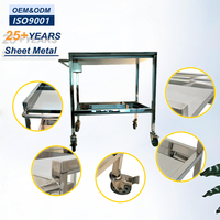 Vente chaude Chariot à instruments en tôle d'acier inoxydable sur mesure Chariot de soudage avec découpe laser Fabricant chinois