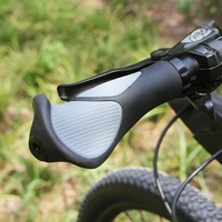 1 Paire de Poignées de Vélo en Aluminium, Poignées de Guidon de Vélo en Caoutchouc TPR Intégré, Couvercles de Guidon de VTT avec Verrouillage des Extrémités
