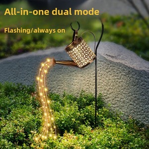 Lámpara de Jardín Solar de Hierro Forjado, Iluminación de Patio Montada en el Suelo, LED Impermeable, Fuente de Agua para Exteriores, Jarra de Agua, IP65, Tamaños Pequeños - Product Image 4