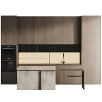 Populaire Design Moderne Simple Cuisine Américaine Complète en Bois pour Restauration et Maison Armoire de Cuisine