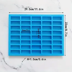 Vente flash : Moule en silicone créatif pour chocolat, 40 cavités rectangulaires, pour chocolats, truffes, gelées, beurre, glaçons, fabrication de chocolat créatif - Product Image 4