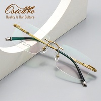 Lunettes de vue de haute qualité pour hommes, lunettes de luxe, monture optique sans monture en titane pour hommes, vente en gros