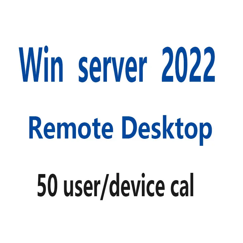 Win Server 2022 Rds 50 Gebruikers/Apparaten Winnen Server 2022 Externe Desktop 50 Gebruiker/Apparaten Cal