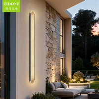 Lampe murale LED contemporaine à énergie solaire, étanche IP66, pour showroom, jardin et aménagement paysager