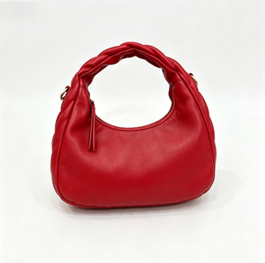 Bolso de Hombro de Cuero Genuino para Mujer, Estilo Minimalista Hobo, Dos Asas, Cierre Abierto, para Uso Diario en Todas las Estaciones - Product Image 5