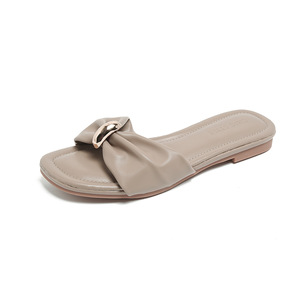 Nuevas sandalias planas transpirables y suaves de primavera/verano para mujer con lazo y hebilla metálica, diseño cómodo y elegante para exteriores. - Product Image 5