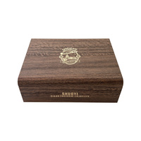 Caja de Almacenamiento de Cigarros a Prueba de Humedad de Diseño Clásico, de Cuero PU y Madera Lacada, Sellada, en Venta