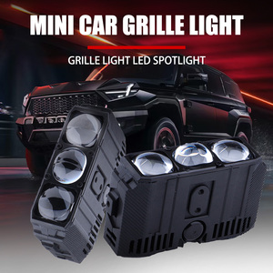 Faros Delanteros LED para Motocicleta, 3 Ojos, Luces de Conducción Bi-LED, Lámpara Auxiliar de Tres Lentes, Focos para Automóvil, Luces de Rejilla - Product Image 6
