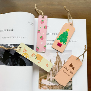 Custom Laser Engraved Wood Bookmarks Coloful Eco-Friendly Geometric Shapes for Bulk Supply