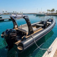 FUNSEA RIB680 Deluxe, bateau pneumatique à coque rigide de 6 m, bateau de pêche sportif, capacité de 12 personnes, stable, durable, activités nautiques légères