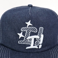 Fabricante profesional personalizado nuevo producto 2025 últimos modelos de alta calidad 5 paneles personalizados Vintage Denim Snapback Hat