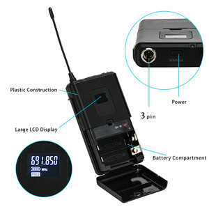 UR-8000-F 640-690mhz UHF Micrófono Inalámbrico <span class=keywords><strong>Profesional</strong></span> de 8 Canales con Auriculares Lavalier de Mano - Product Image 4