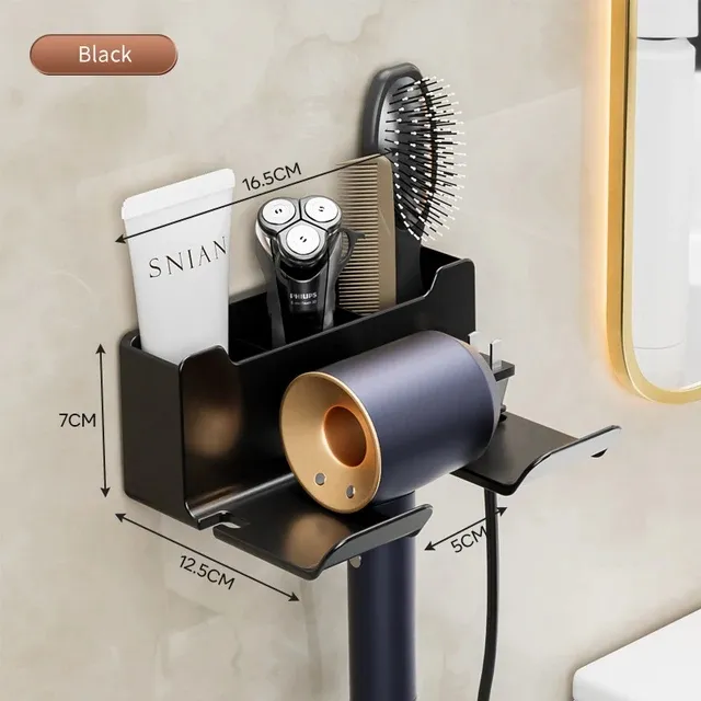 Saç kurutma makinesi tutucu perforasyon-ücretsiz banyo saç kurutma makinesi askı banyo çok fonksiyonlu raf blower tutucu