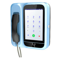 Téléphone public pour l'école en plein air Android OS Reconnaissance faciale Grand écran 4G LTE Téléphone fixe sans fil Vidéo intelligente Téléphone public