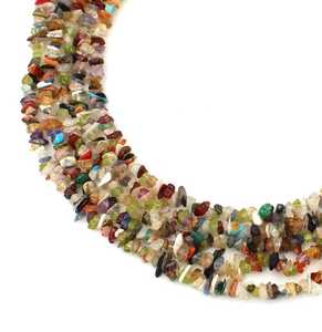 Cuentas de piedras preciosas arcoíris pulidas, cuentas de pepitas de piedras múltiples para la fabricación de joyería - Product Image 1