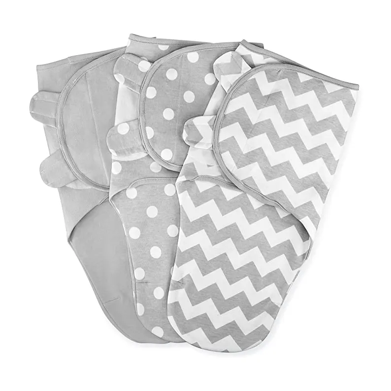 Best Seller Disposable Jersey Baby Swaddle Bag Baby Swaddle 100% Cotton Baby Sleeping Bag Organic Easy Adjustable 3 Pack