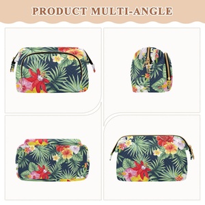 Trending Products 2024 New Arrivals Hawaiian Market Custom Design Travel Toiletry Bag Cosmetic Pouch Makeup Bags for Lady - Product Image 3