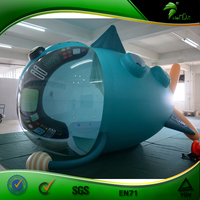 Zeppelin publicitaire gonflable télécommandé, ballon en forme de poisson, dirigeable RC gonflable