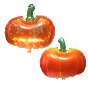 Cymylar Halloween Twinkling Pumpkin Mylar Foil Balloon Orange Smile Globos Ballons pour Trick or Treat Events Christmas Boo Day - Product Image 1
