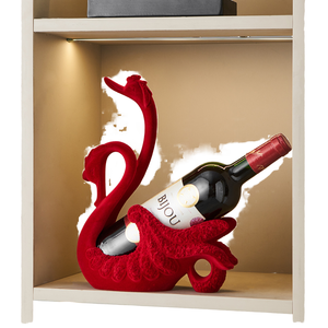 Figura de cisne de resina pintada a mano, creativa, exquisita, de lujo ligero, personalizada, ecológica, escultura de animal navideña - Product Image 1