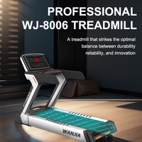 Tapis roulant commercial pour salle de sport, machine à courir motorisée robuste avec écran LCD et moniteur de fréquence cardiaque
