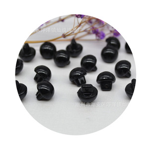 Mushroom <b>Buttons</b> Black Round Acrylic Hand Sewn Plastic Ornaments Vintage Style - Product Image 5
