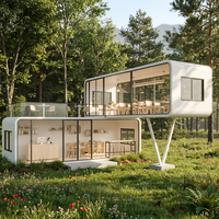 Maison modulaire préfabriquée de luxe en forme de cabane Apple avec aménagement personnalisé pour camping de glamping