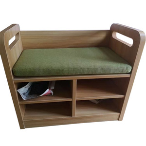 Chinese Style Wooden Shoe Changing <b>Bench</b> With Storage For Elderly And Adults - Product Image 1