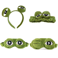 Vente en gros Nouveau Masque drôle pour les yeux 3D Grenouille Relax Sleeping Bandeau Mignon en peluche Couverture pour les yeux Sommeil
