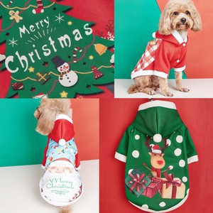 Pakaian Natal Hewan Peliharaan Desain Baru 2025 Kostum Mewah Pakaian Liburan Hadiah Kreatif Pola Kustom Pakaian Anjing - Product Image 1
