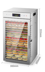 Deshidratador Industrial de Alimentos de Acero Inoxidable de 18 Capas con Pantalla Táctil, para Frutas, Verduras y Mango - Product Image 2
