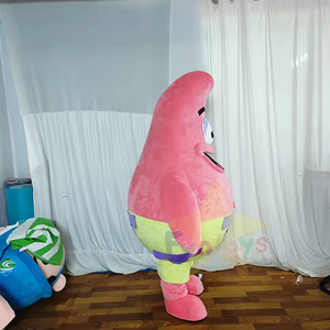 Funtoysプロカスタム広告映画漫画コスプレピンクパトリックスターマスコットぬいぐるみ動物衣装 - Product Image 5