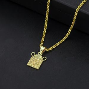 Collier avec pendentif en or 24 carats plaqué or, design personnalisé JXX, bijoux en laiton pour enfants - Product Image 3