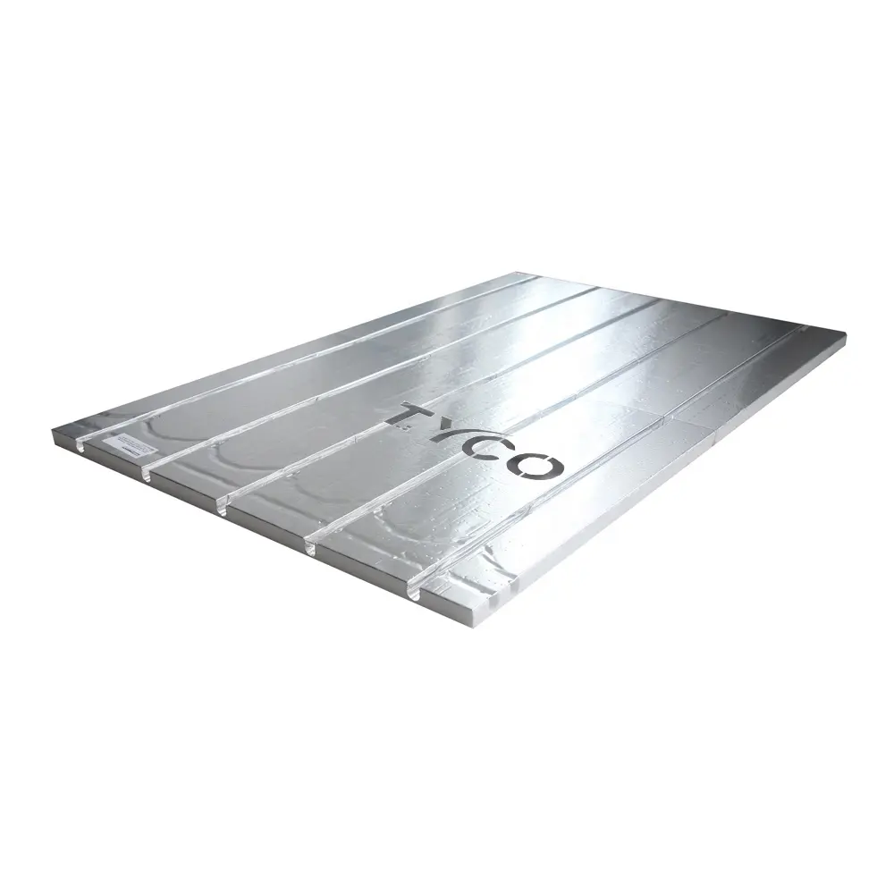 grooved xps foam board insulation backed with aluminum foil heating system