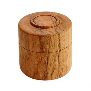 Pot de conservation alimentaire multifonctionnel classique en bois écologique, capacité de 250 ml, couvercle en bois durable pour l'organisation du garde-manger de la cuisine - Product Image 1