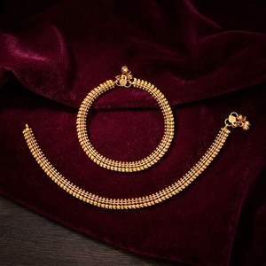 Elegante Payal de Latón Antiguo con Baño de Oro, Joyería Hecha a Mano, Regalo para Mujer, Exportador en India - Product Image 3