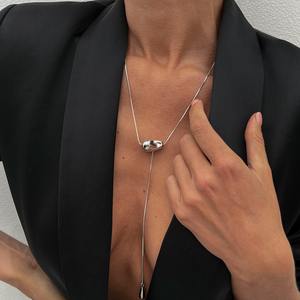 Французское элегантное колье Yiwu с жемчужными бусинами в форме буквы Y - Product Image 2